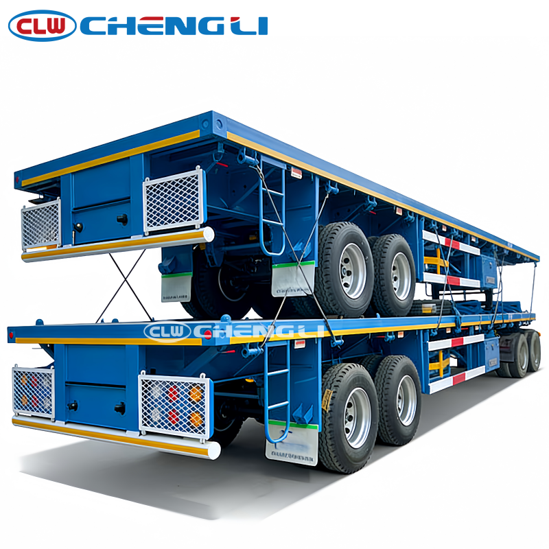 60 tons Flatbed Truck Semi Trailer for sale