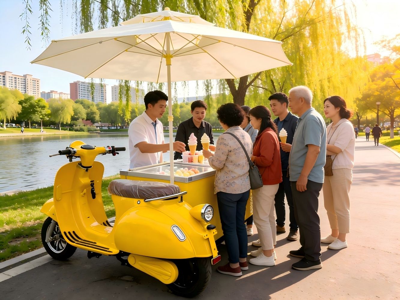120L Freezer Box Electric Ice Cream Motorcycle