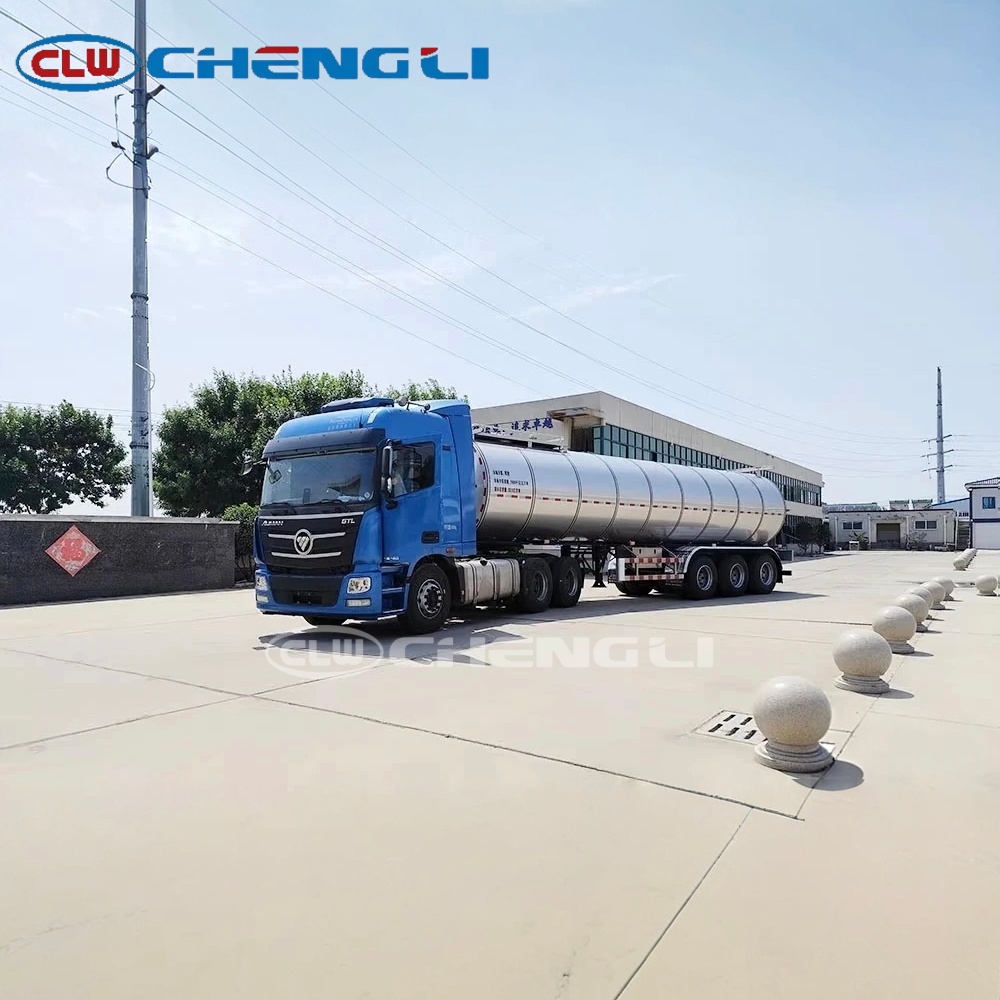 30000L stainless steel milk tanker trailer for fresh milk transport
