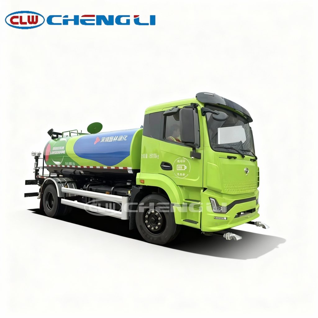 10m3 electric water sprinkler truck side angle view for road cleaning