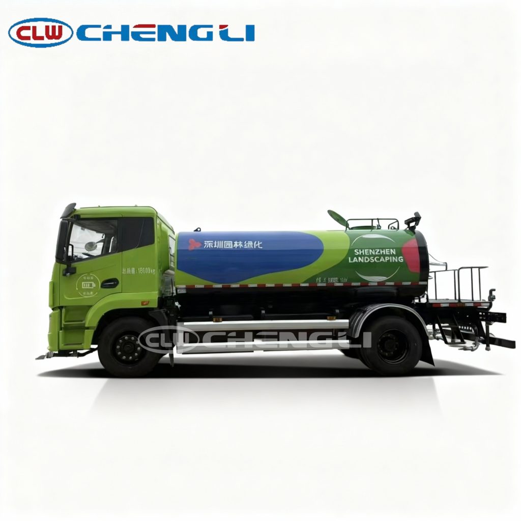 Electric road cleaning truck with 10m3 water tank side profile