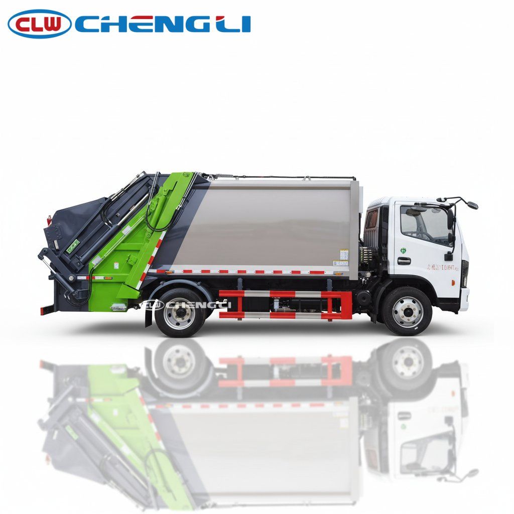 4×2 Diesel Triangular Hopper Compactor Garbage Truck 11.0 Cbm