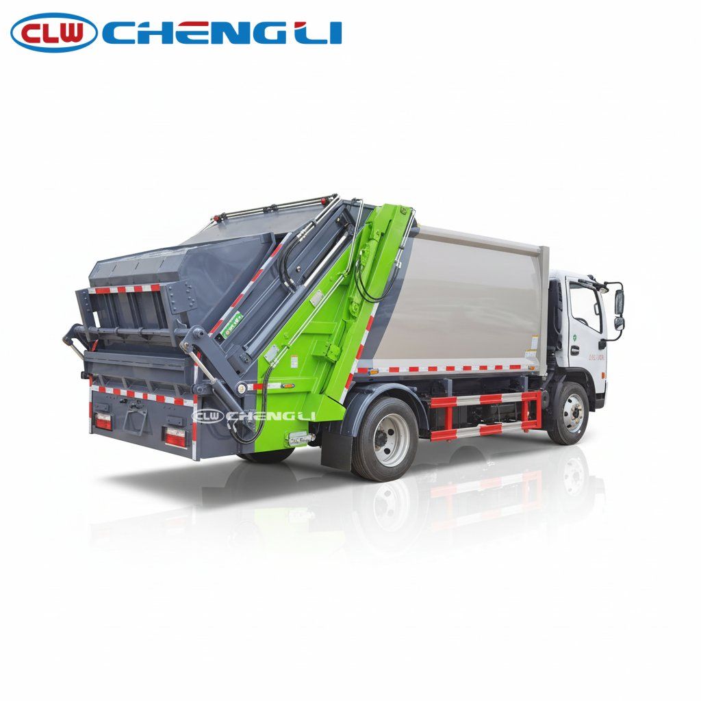 4×2 Diesel Triangular Hopper Compactor Garbage Truck 11.0 Cbm