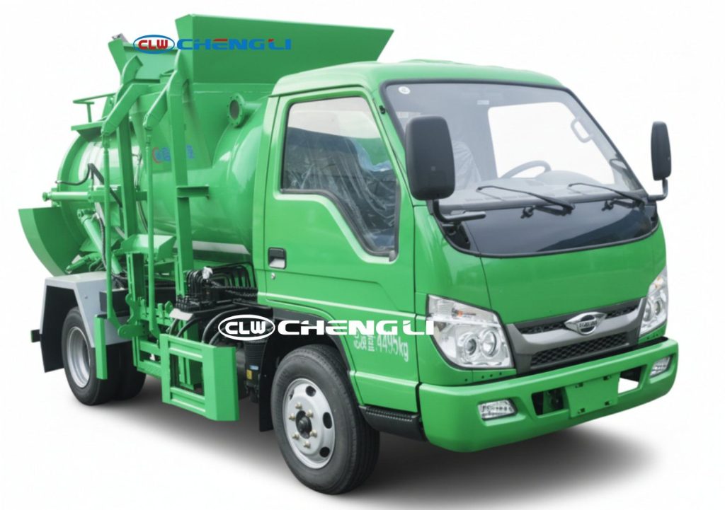 4m³ Round Tank Small Food Waste Collection Truck