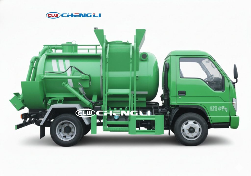 4m³ Round Tank Small Food Waste Collection Truck