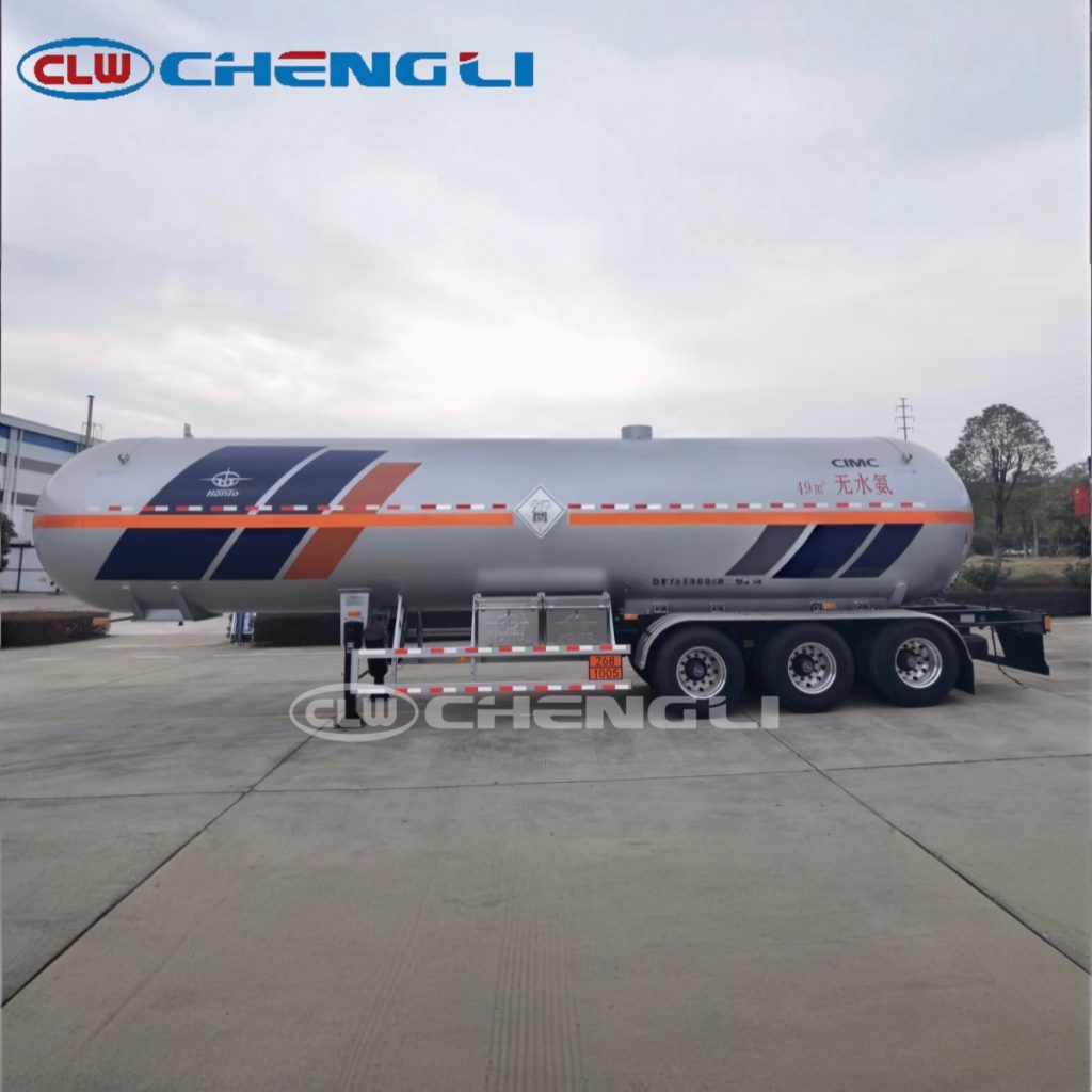 41000L liquefied gas tank semi trailer side view