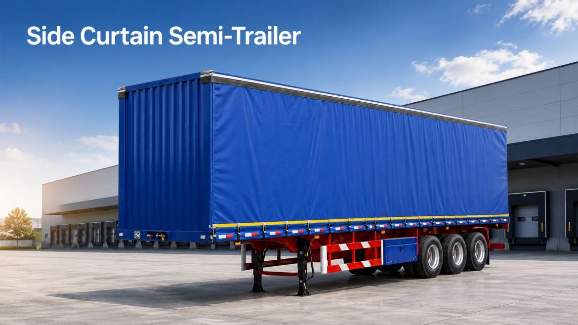 Reliable 3-Axle Side Curtain Semi Trailer