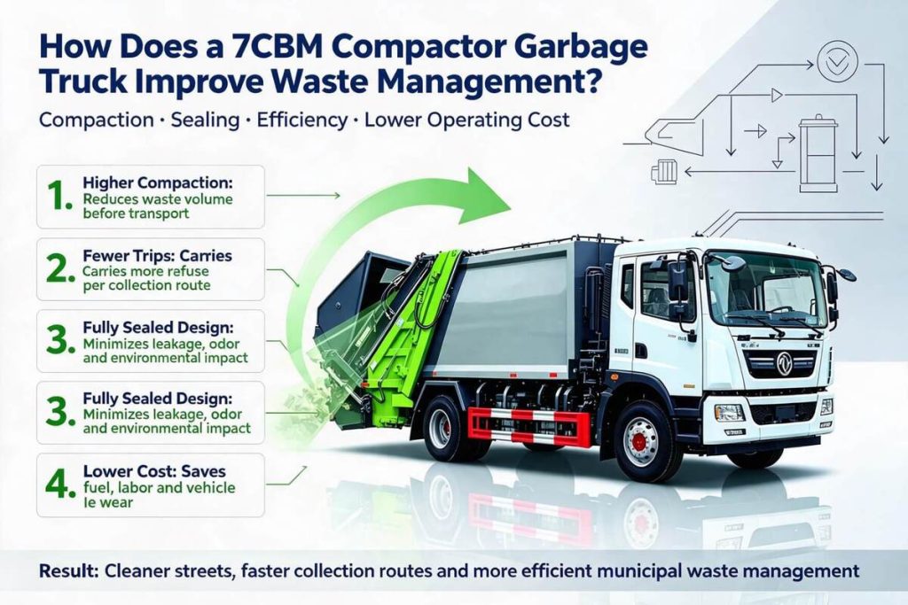 How Does a 7CBM Compactor Garbage Truck Improve Waste Management?