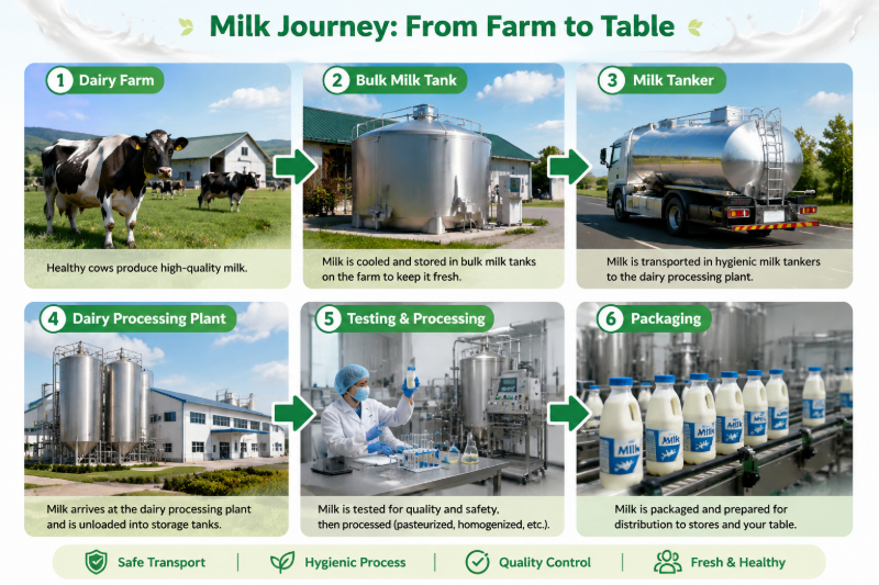 Milk Transportation Process: From Dairy Farm to Consumer