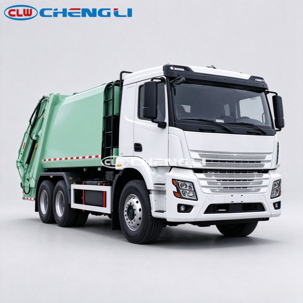6x4 electric garbage compactor truck