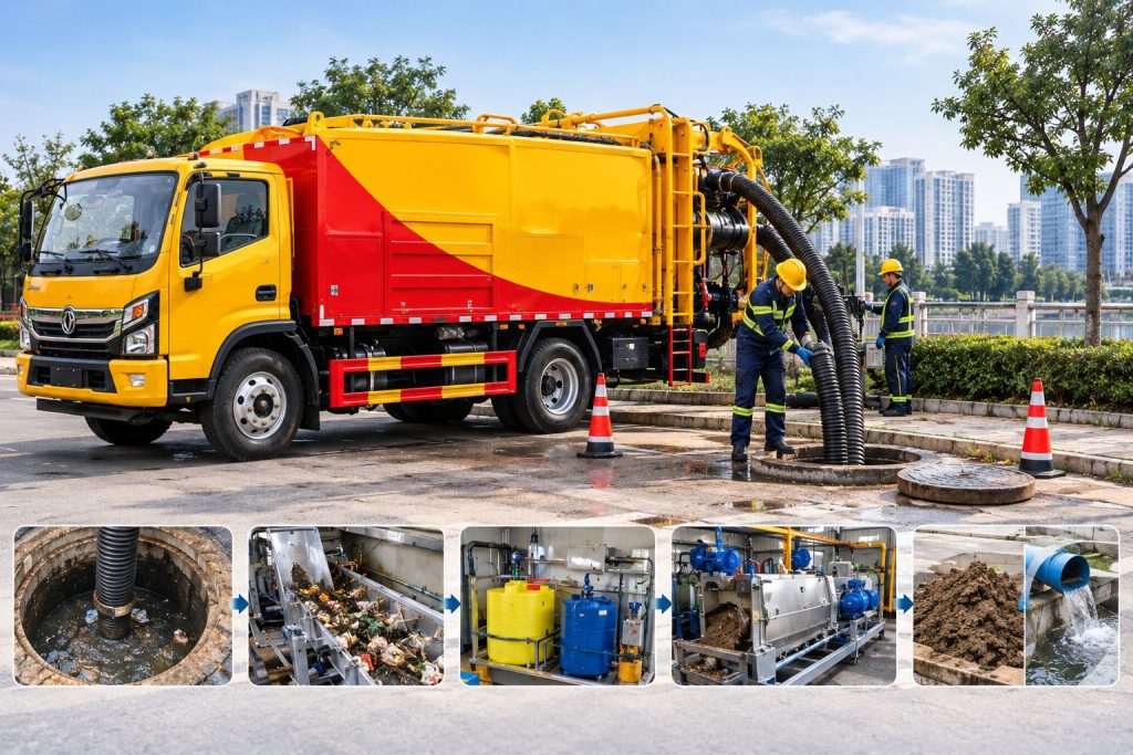 4x2 Sewage Suction and Purification Truck