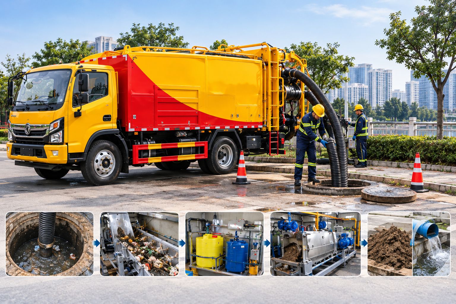 4x2 Sewage Suction and Purification Truck