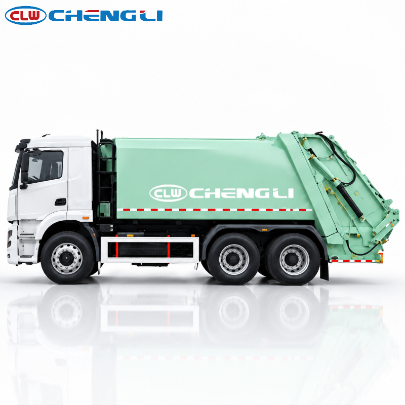 6x4 electric garbage compactor truck