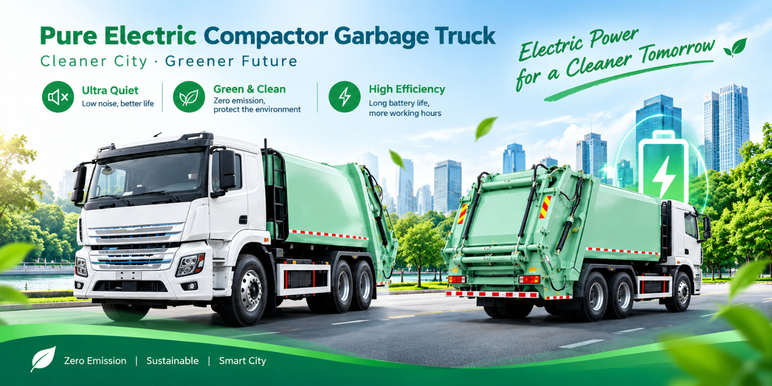 6x4 electric garbage compactor truck