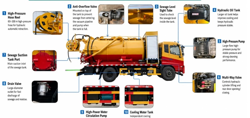 Electric Vacuum Sewage Truck