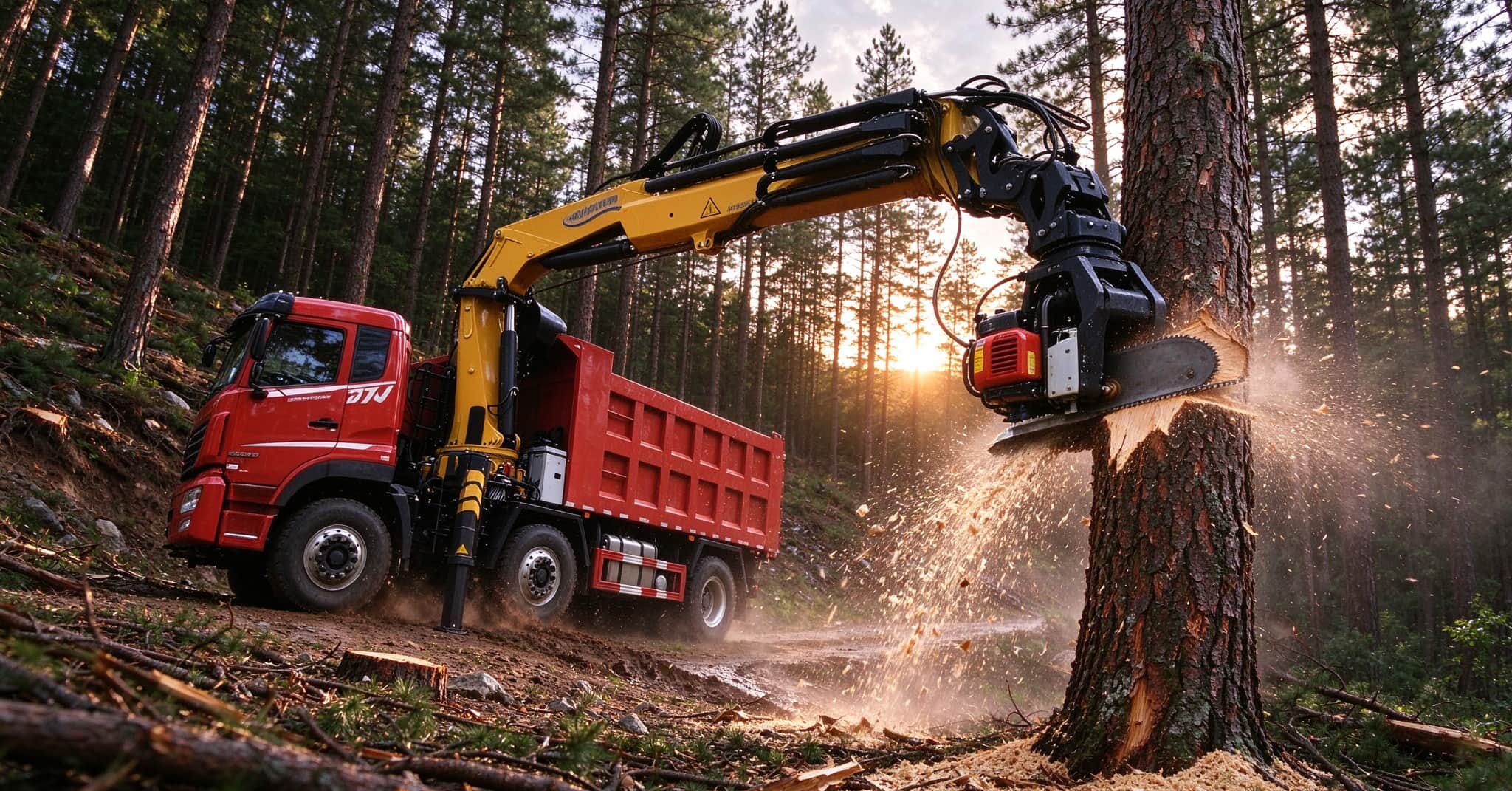 Grapple Saw Forestry Truck