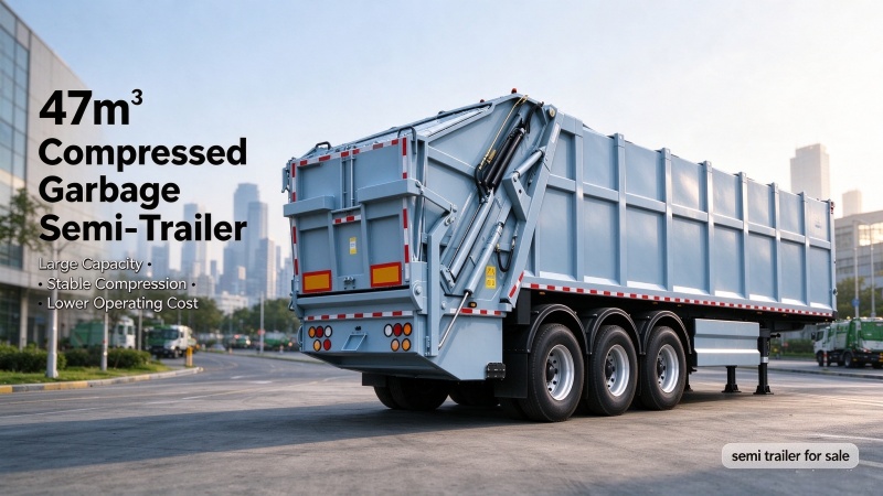 Compressed Garbage Semi Trailer for Sale for Waste Transfer Fleets