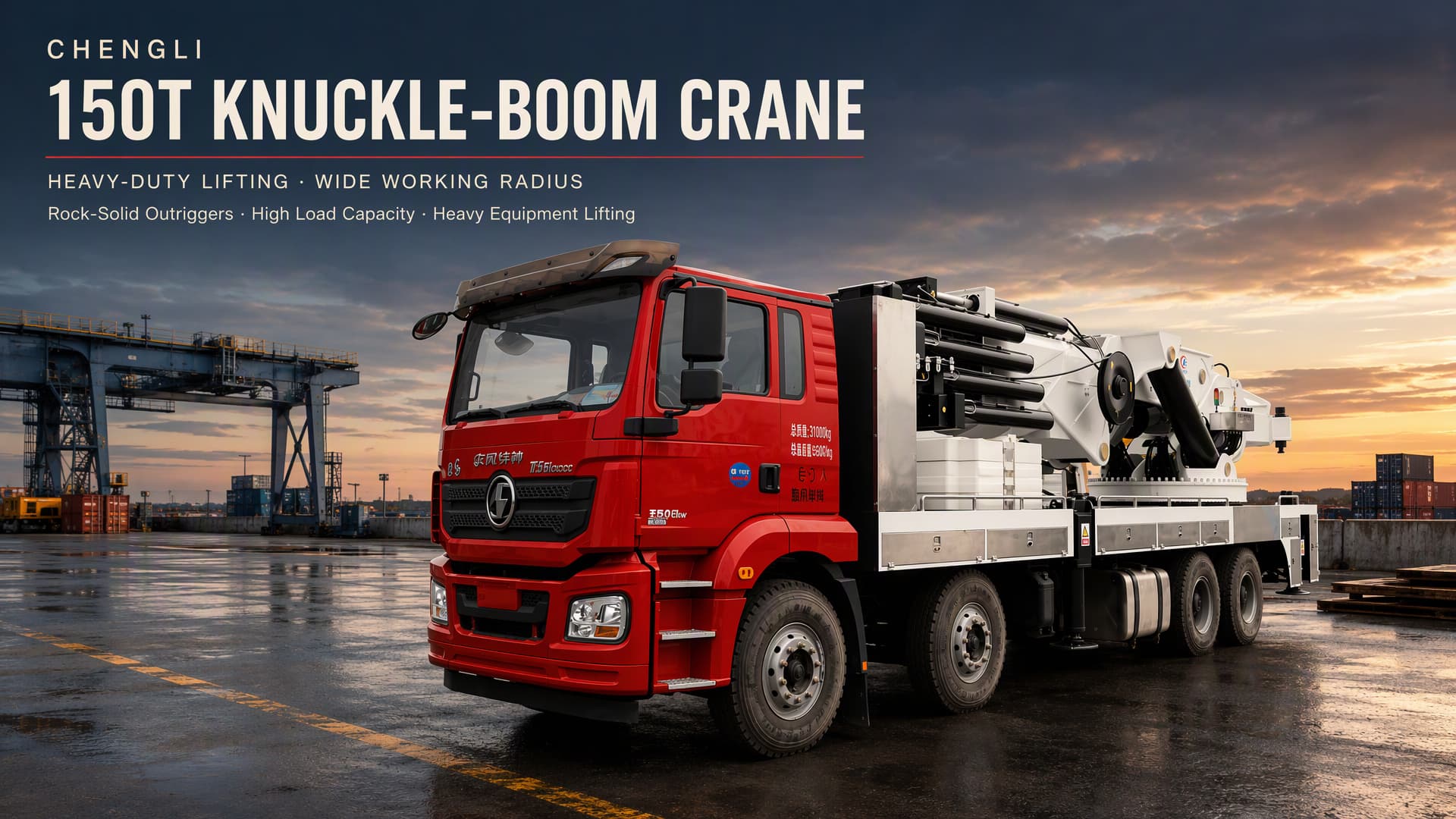 8x4 truck mounted crane